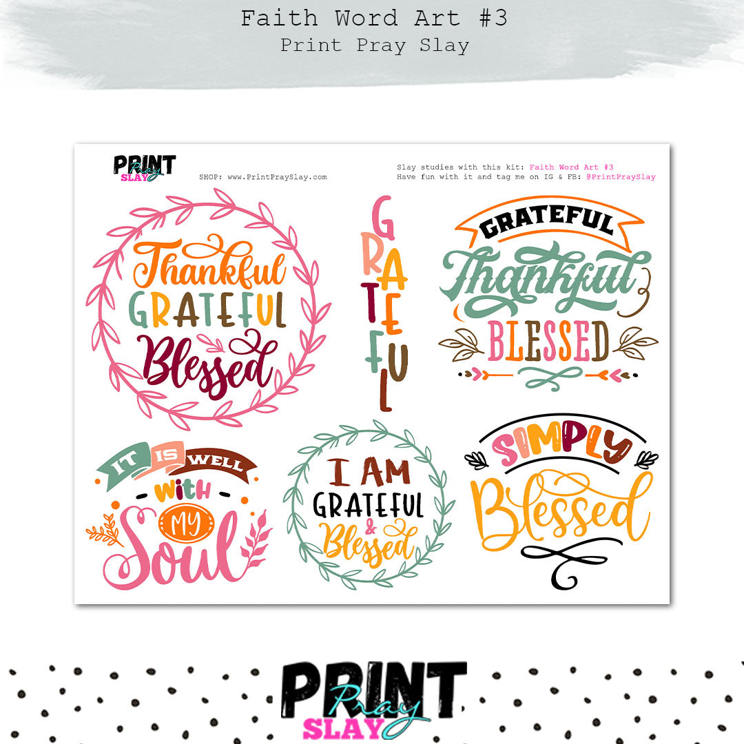 Faith Stickers Vol 3