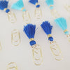 Blue Tassel Paper Clips