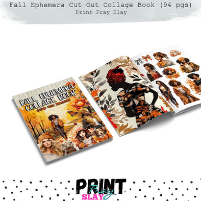 Fall Ephemera Cut Out Collage Book (94 pgs)