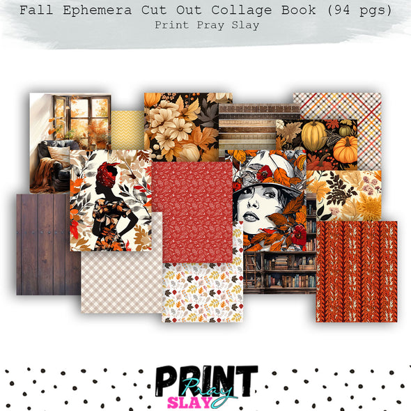 Fall Ephemera Cut Out Collage Book (94 pgs)