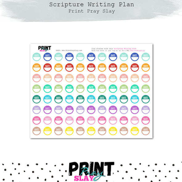 Scripture Writing Plan #6 Jan Add On