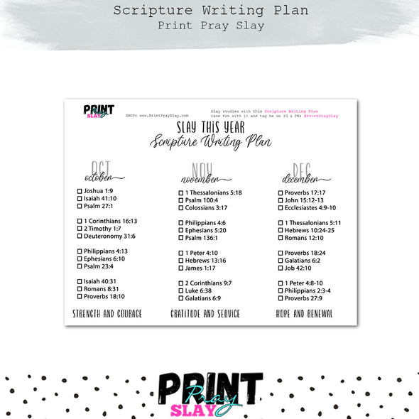 Scripture Writing Plan #5 (Qt 4)