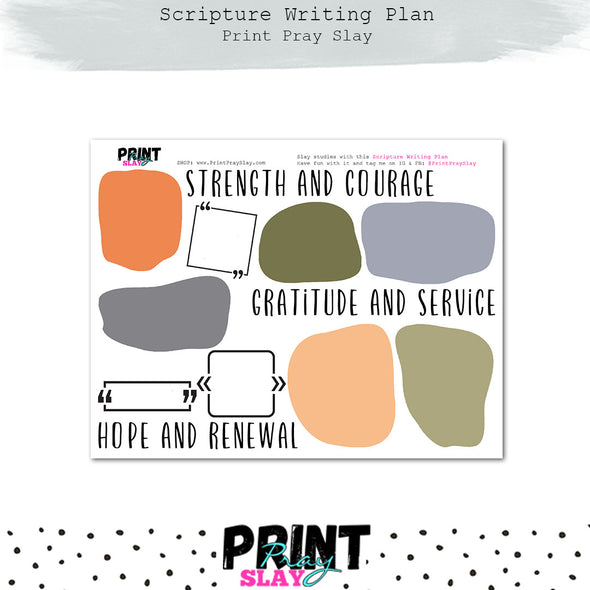 Scripture Writing Plan #5 (Qt 4)