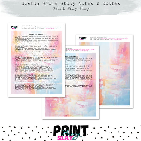 Dashboard Joshua Notes & Quotes