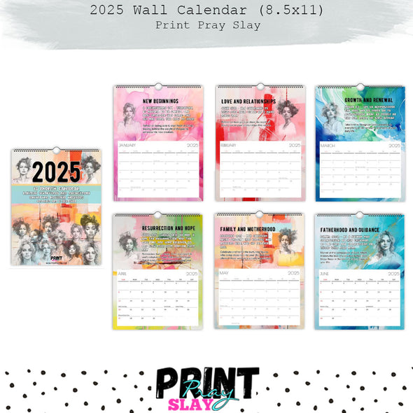 2025 Wall Calendar (8.5x11)